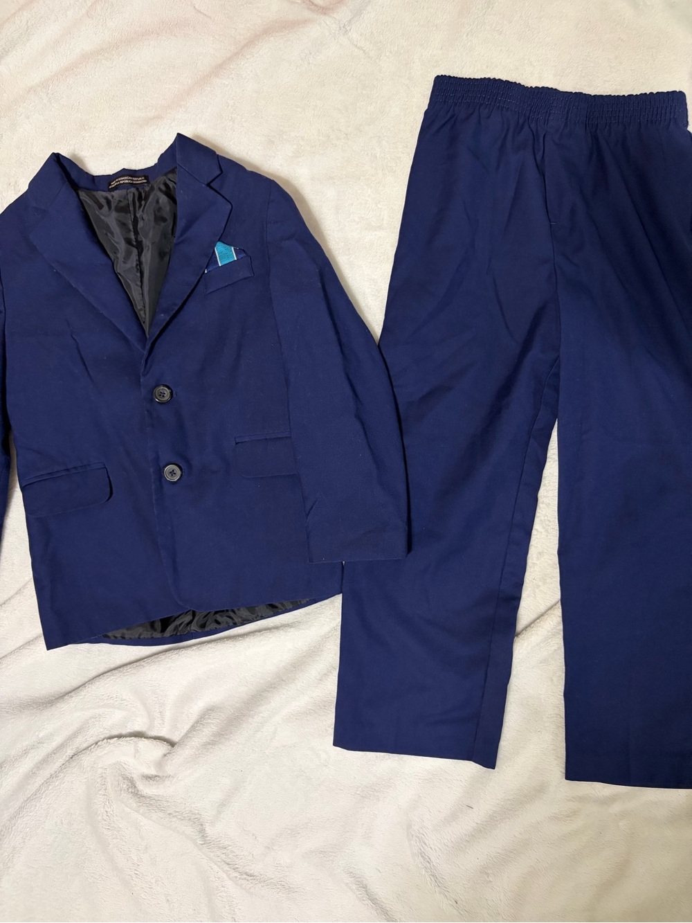 Van Heusen Boys' Navy Blue Two-Piece Suit Set